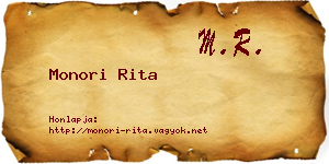 Monori Rita névjegykártya